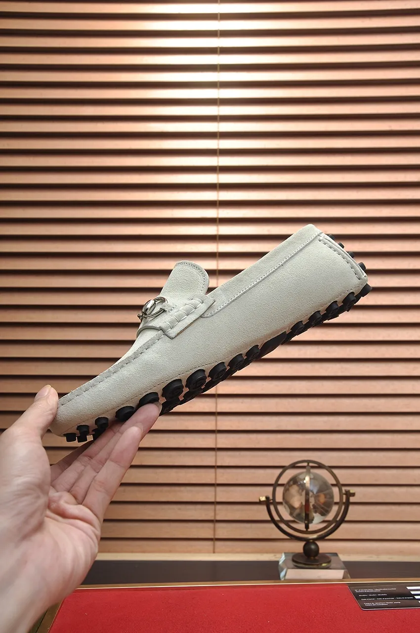 Men's Men's Shoes💰420💶【GUCCI】 (High-end Niuli) New 🍀Gucci*——Gucci Doudou Shoes! Made of imported original cowhide, the inner top layer is comfortable cowhide lining! Original wear-resistant rubber outsole! High quality products! Code number 38-44!
